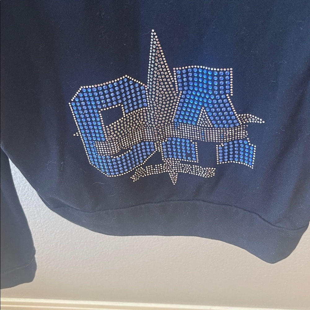 CA Cali California Allstars Bling Black Zip Jacket with Hoodie EUC - Picture 2 of 4